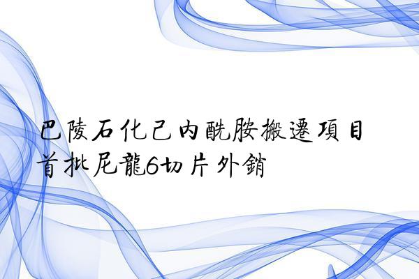 巴陵石化己内酰胺搬迁项目首批尼龙6切片外销