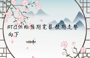 PTA供给预期宽松 后期走势向下