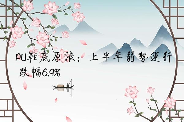 PU鞋底原液：上半年弱势运行 跌幅6.9%