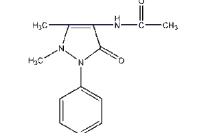 4-乙酰胺基安提比林结构式